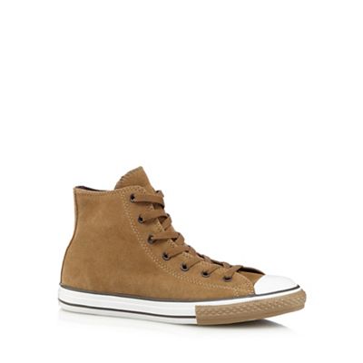 Converse Boys' light brown 'All Star' suede hi-top trainers